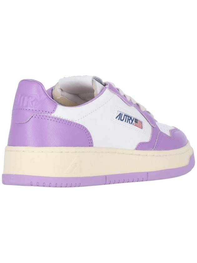 Medalist Leather Low Top Sneakers White Purple - AUTRY - BALAAN 5