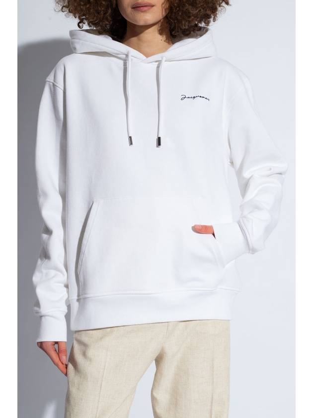 Jacquemus ‘Brode’ Hoodie With Logo, Women's, White - JACQUEMUS - BALAAN 3