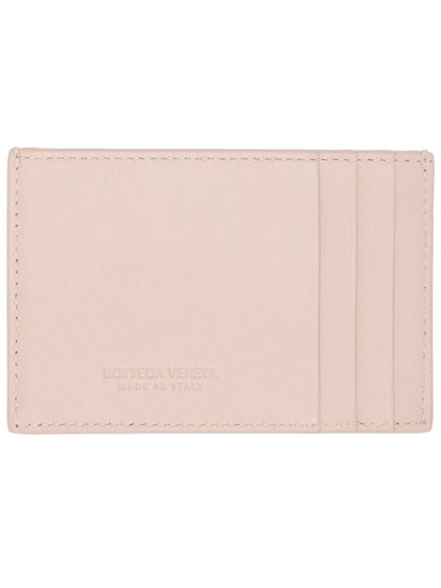 Intrecciato Lambskin Calfskin Card Wallet Pink - BOTTEGA VENETA - BALAAN 3