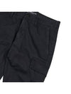 Men's Wappen Logo Cargo Straight Pants Black - STONE ISLAND - BALAAN 5