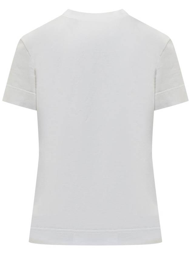 Embroidered Logo Cotton Short Sleeve T-Shirt White - GIVENCHY - BALAAN 3