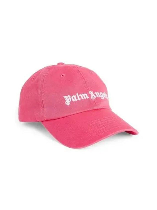 Women Pink Logo Ball Cap Hat PMLB003C99FAB001 - PALM ANGELS - BALAAN 1