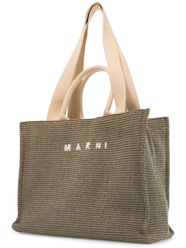 large raffia effect tote bag - MARNI - BALAAN 3