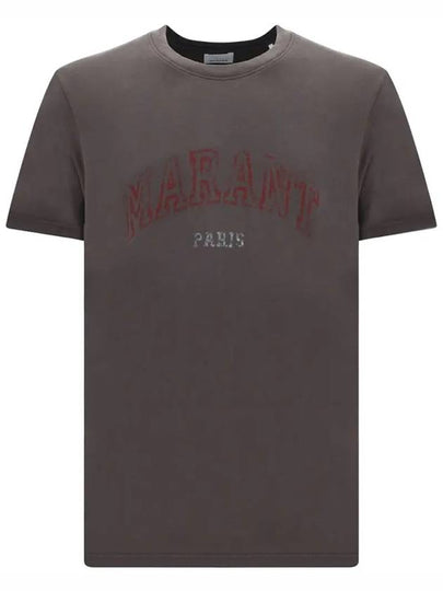 Honore Logo Short Sleeve T-Shirt Fade Black - ISABEL MARANT - BALAAN 2