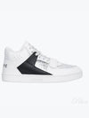 CT02 Scratch Calfskin Patent Glitter High Top Sneaker White - CELINE - BALAAN 2