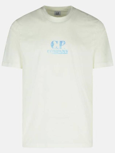 Graphic Logo Short Sleeve T-Shirt White - CP COMPANY - BALAAN 1