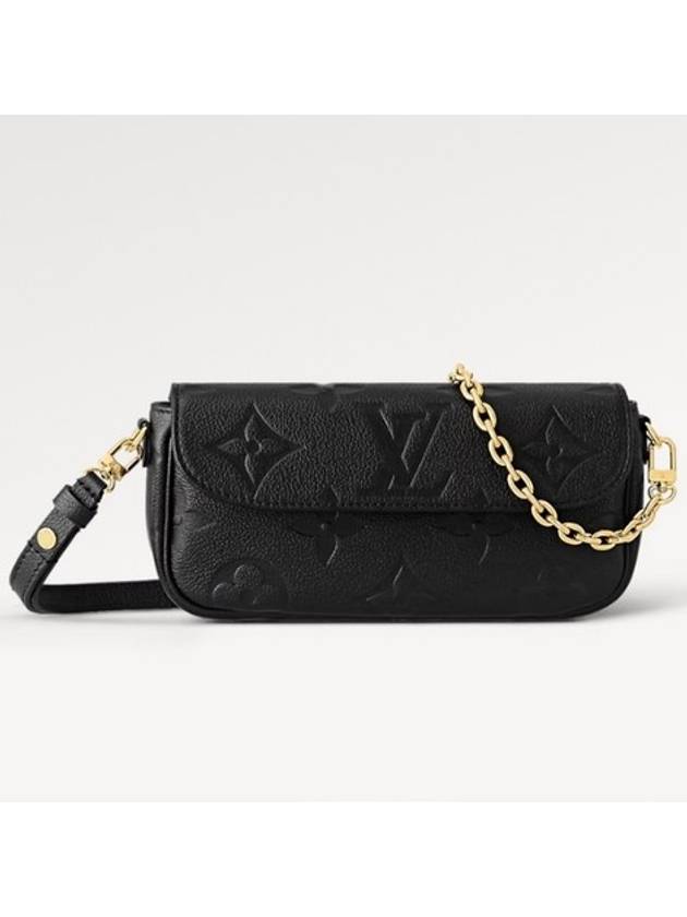 Women's Ivy Monogram Empreinte Chain Shoulder Bag Black - LOUIS VUITTON - BALAAN 3