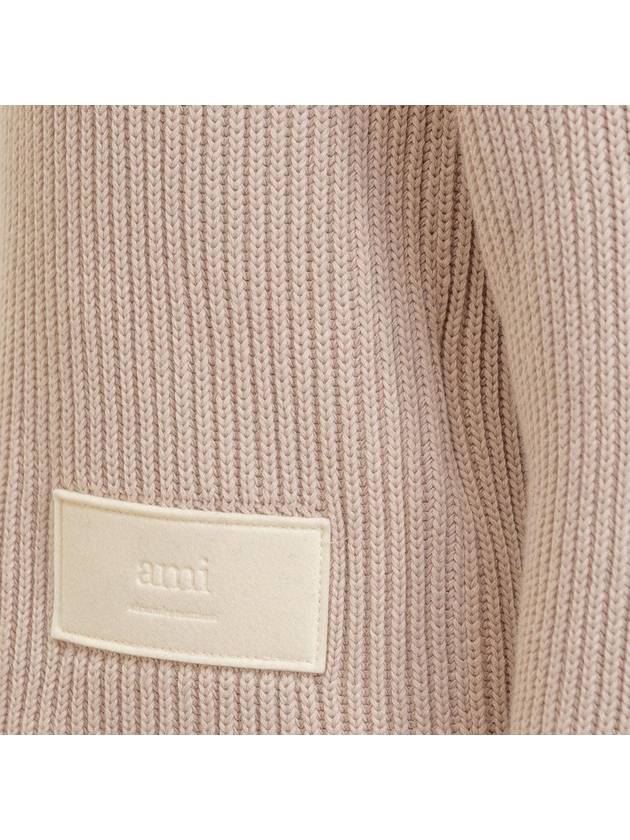 Logo Patch Wool Knit Top Pink - AMI - BALAAN 4