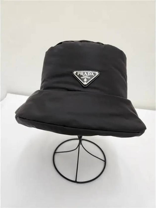 Triangle Logo Bucket Hat Black - PRADA - BALAAN 2