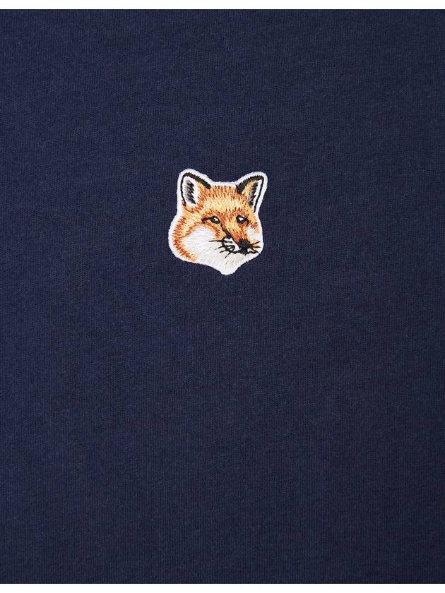 Fox Head Patch Short Sleeve T-Shirt Navy - MAISON KITSUNE - BALAAN 4