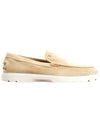 Casual Suede Slipper Loafers Beige - TOD'S - BALAAN 3