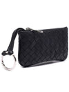 Intrecciato Key Case Coin Purse Black - BOTTEGA VENETA - BALAAN 4