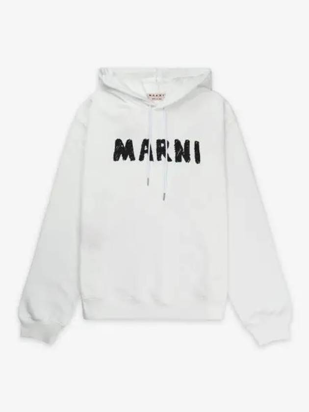 Scribble Logo Hoodie White - MARNI - BALAAN 2