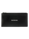 Logo Zipper Long Wallet Black - BALENCIAGA - BALAAN 1