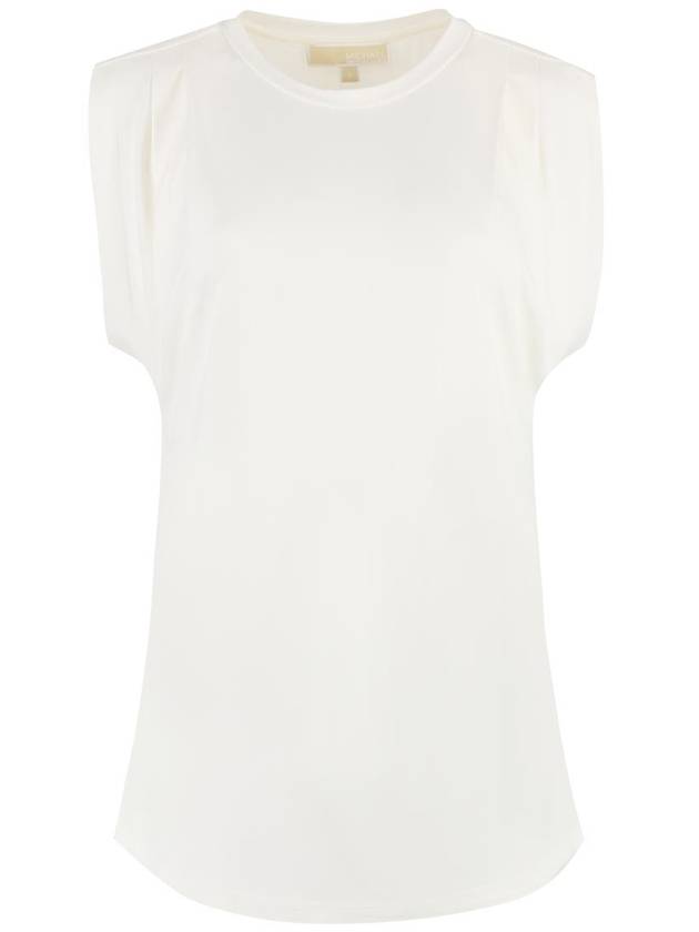 Sleeveless T-Shirt MF351317AW110 White - MICHAEL KORS - BALAAN 2