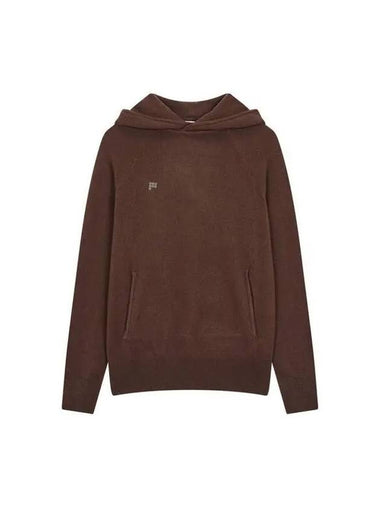 Unisex recycled cashmere hoodie brown - PANGAIA - BALAAN 1