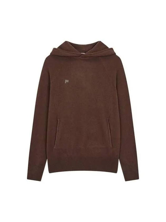 Unisex recycled cashmere hoodie brown - PANGAIA - BALAAN 1