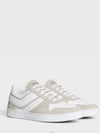 Velvet trainer calfskin low top sneakers light beige - CELINE - BALAAN 3