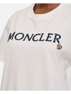 Lettering embroidery logo short sleeve t shirt white 8C00006 829HP 037 - MONCLER - BALAAN 4