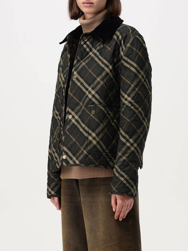 Barn Checked Quilted Cropped Jacket Shadow - BURBERRY - BALAAN 4