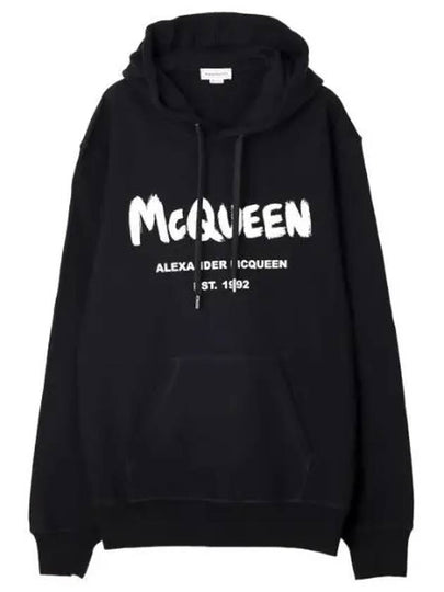 Graffiti Logo Hoodie Black - ALEXANDER MCQUEEN - BALAAN 2