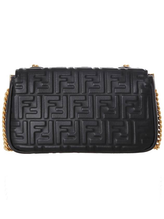 Baguette Medium Nappa Leather Chain Shoulder Bag Black - FENDI - BALAAN 4