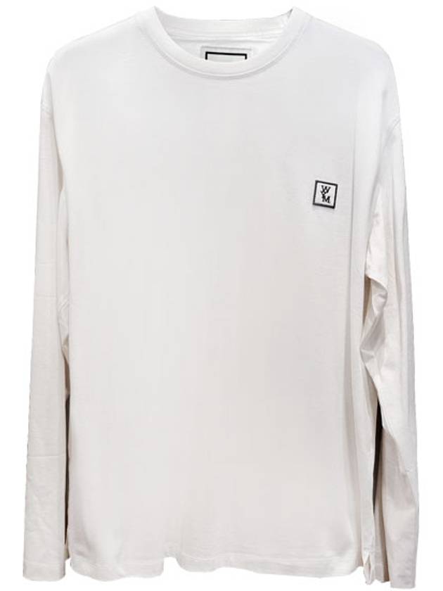 Cotton Back Logo Long Sleeve T-Shirt Ivory - WOOYOUNGMI - BALAAN 2