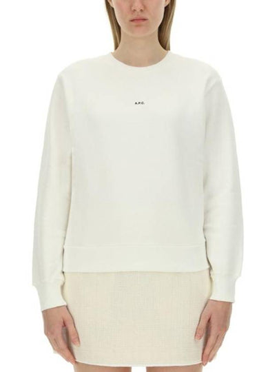 Boxy Micro Logo Sweatshirt White - A.P.C. - BALAAN 2