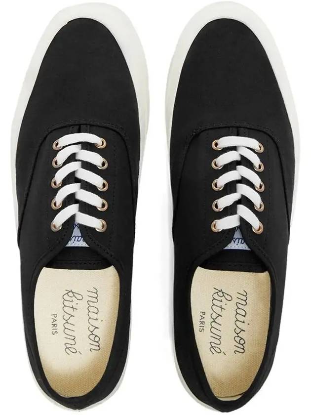 24SS Canvas Lace-Up Sneakers CU04706WW9000 BK - MAISON KITSUNE - BALAAN 2