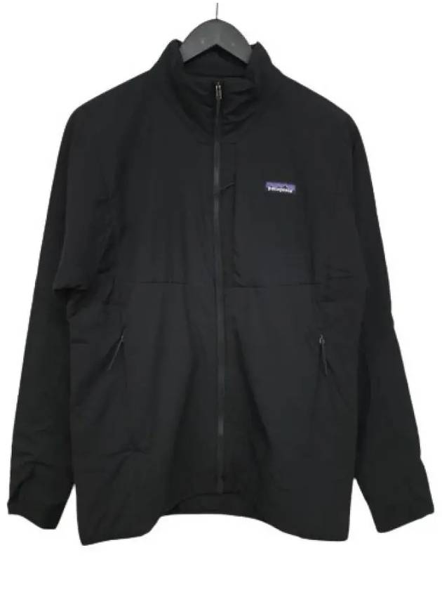 Nano Air Logo Patch Zip-up Jacket Black - PATAGONIA - BALAAN 1