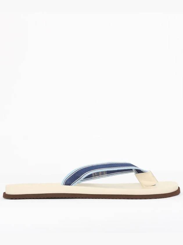 Rubber Flip Flops Blue Cream - BRUNELLO CUCINELLI - BALAAN 4