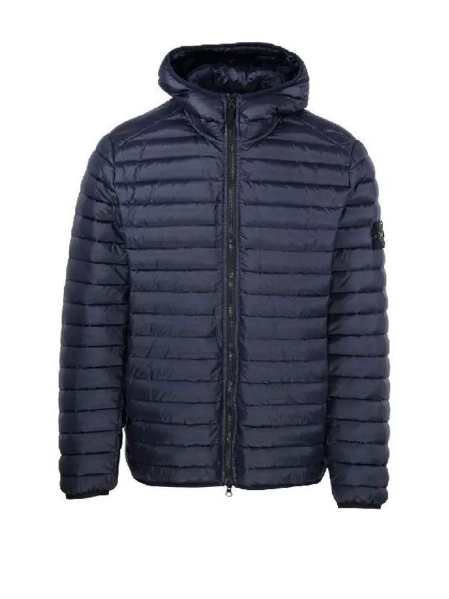 Room Woven Chamber Recycled Nylon Down Padding Hooded Jacket  Navy - STONE ISLAND - BALAAN 2