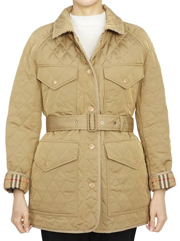 Women's Kemble Diamond Quilted Jacket Beige - BURBERRY - BALAAN 3