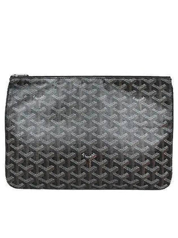 Black color logo PVC SENAT Sena MM clutch 1 - GOYARD - BALAAN 1