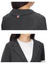 Women's Fine Merino Wool Link Jacket Dark Gray - THOM BROWNE - BALAAN.