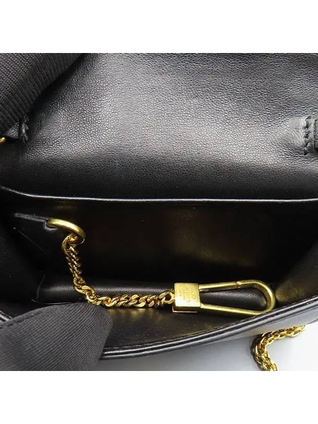 2W2P0Y41 Black V logo micro chain cross bag - VALENTINO - BALAAN 6