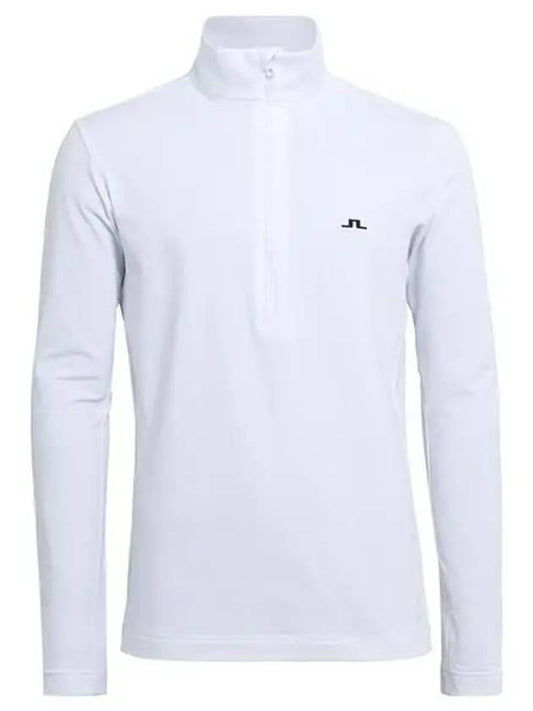 Luke Half Zip Up Mid Long Sleeve T-Shirt White - J.LINDEBERG - BALAAN 2