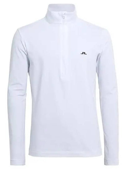 Luke Half Zip Up Mid Long Sleeve T-Shirt White - J.LINDEBERG - BALAAN 2