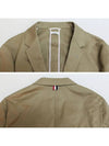 4 Bar Armband Cotton Blazer Jacket Camel - THOM BROWNE - BALAAN 6