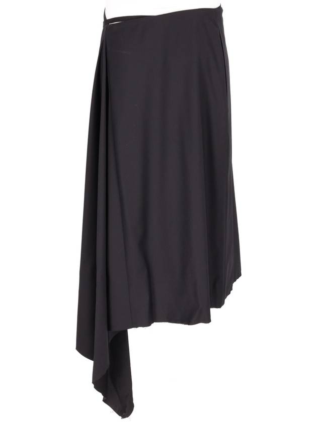 YLVA MIDI WRAP SKIRT WOOL TWILL - ANN DEMEULEMEESTER - BALAAN 3