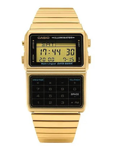 Watch DBC 611G 1DF DBC 611G 1 Data Bank Calculator Gold Men’s Metal Watch - CASIO - BALAAN 1