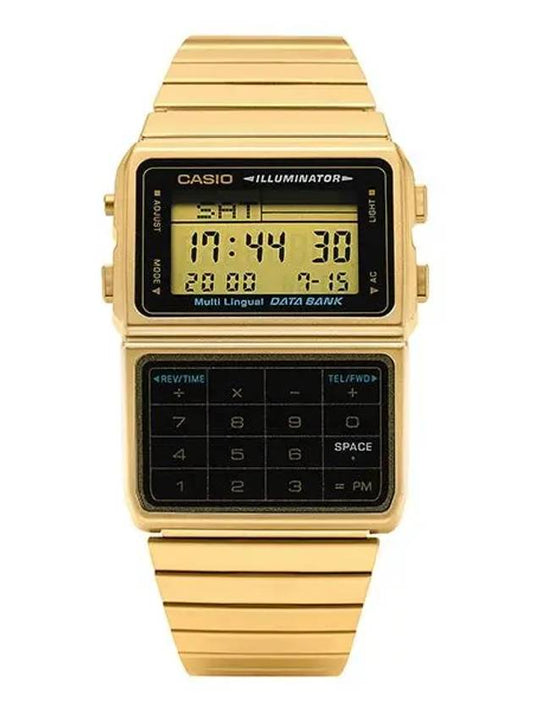 DBC 611G 1DF DBC 611G 1 data bank data bank calculator gold men's metal watch - CASIO - BALAAN 1
