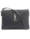 Toy Loulou Strap Shoulder Bag In Quilted Leather Black - SAINT LAURENT - BALAAN 2