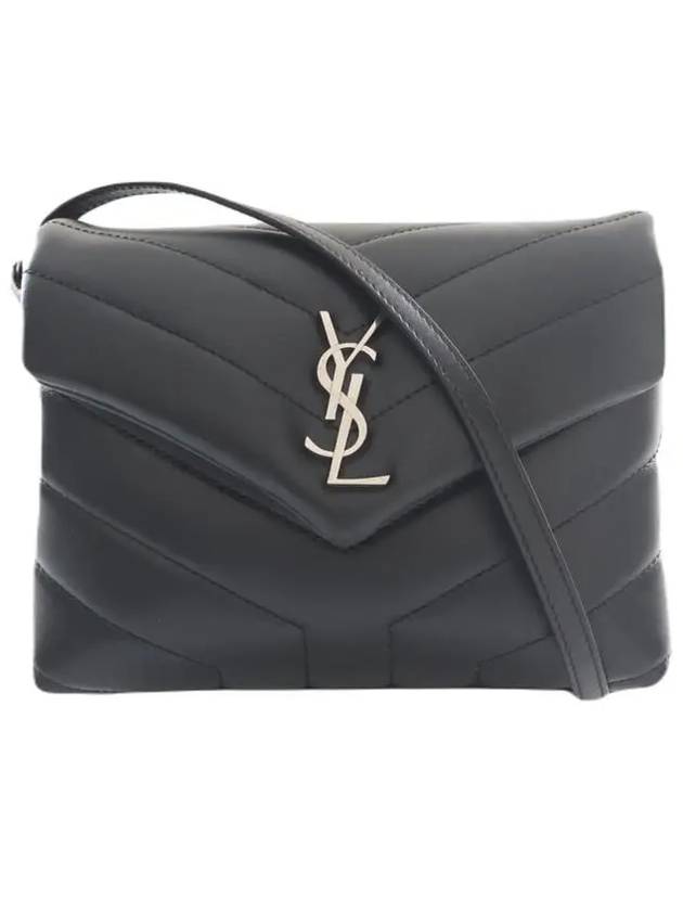 Toy Loulou Strap Shoulder Bag In Quilted Leather Black - SAINT LAURENT - BALAAN 2