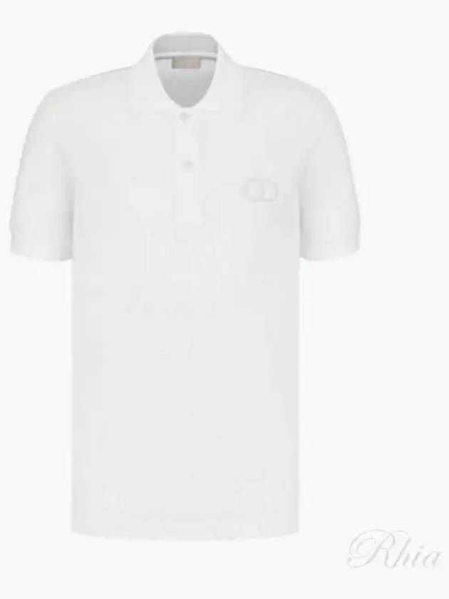 CD Icon Cotton Polo Shirt White - DIOR - BALAAN 2