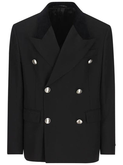 double-breasted wool jacket black UGM2641358F0002SOOO - PRADA - BALAAN 2