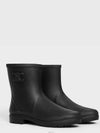 Logo Patch Natural Rubber Mid Rain Boots Black - CELINE - BALAAN 3