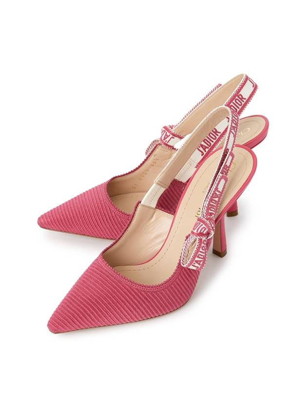 J'adior Cotton Embroidered Slingback Heels Pink - DIOR - BALAAN 2