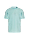 Compass Motif Cotton Short Sleeve T-Shirt Light Blue - STONE ISLAND - BALAAN 1