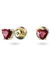 Stilla Heart Stud Earrings Red - SWAROVSKI - BALAAN 3